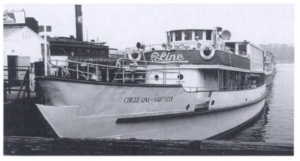 The+Circle+Line+Sightseer+moored+at+pier+83,+New+York,+circa+1955_